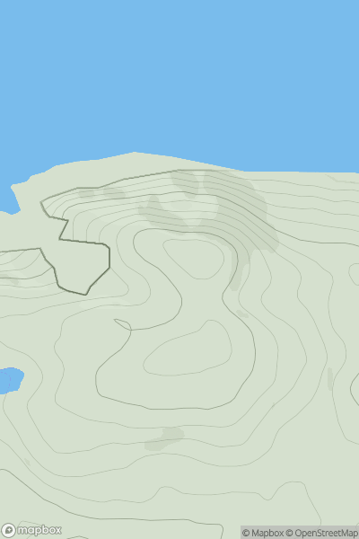 Thumbnail image for Dunmore Hill [Blue Stack Mountains] showing contour plot for surrounding peak